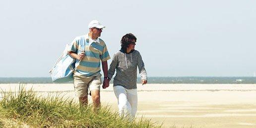 Wandelen over het strand