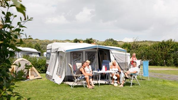 Campeerplaats aan de duinen