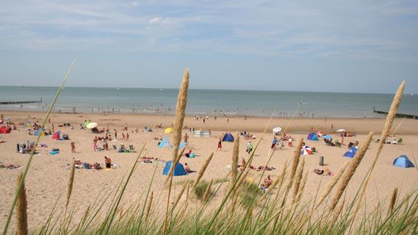 Strand bij het park