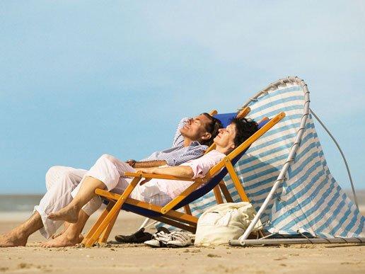 Lekker zonnen op het strand